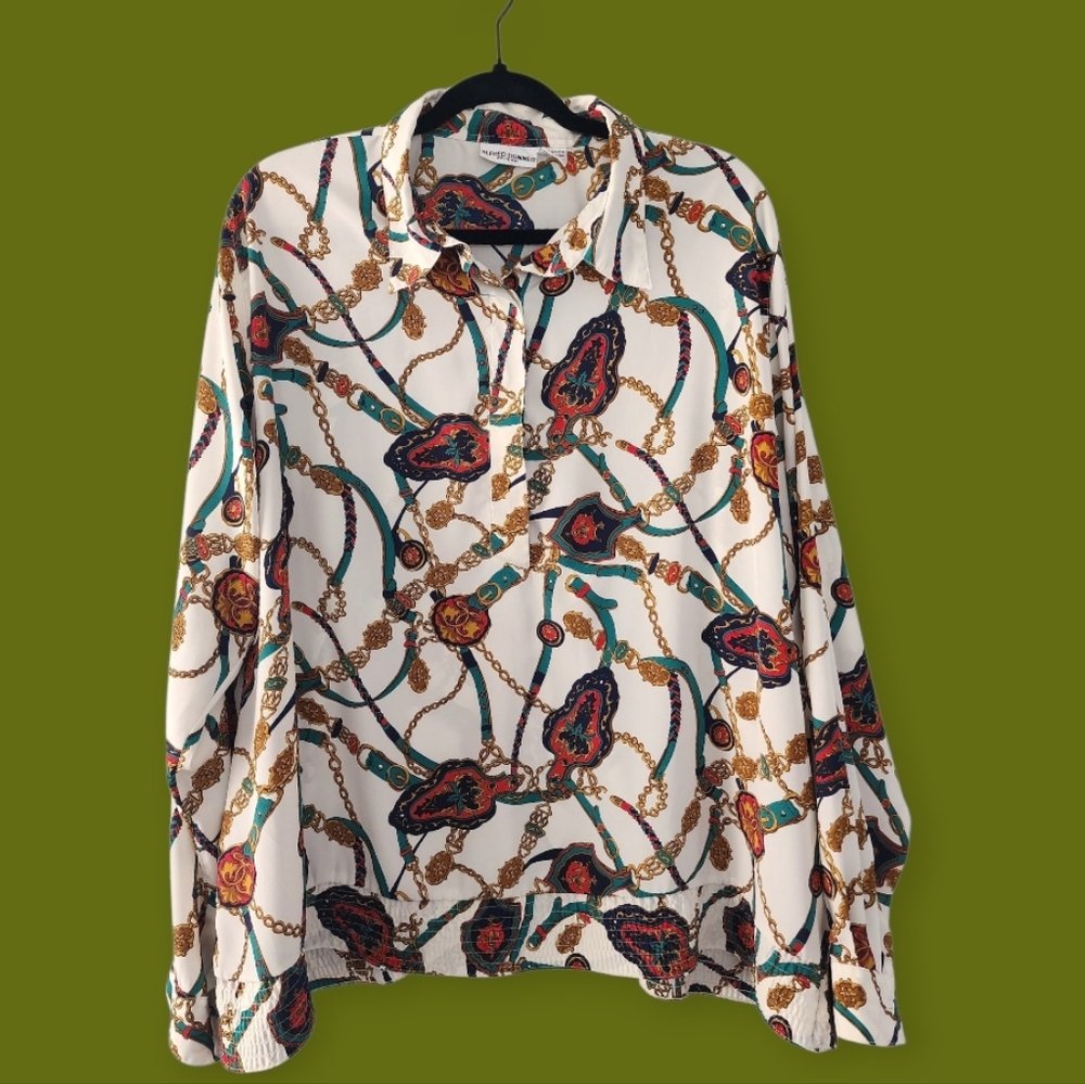 Women's Chain Print Blouse